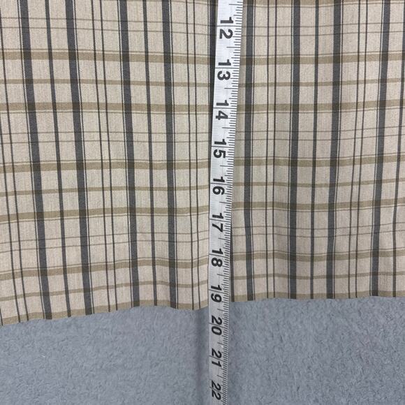 Emanuel Ungaro Linen Blend Plaid Mini Skirt Size 12 Designer Preppy Minimalism - Picture 5 of 7